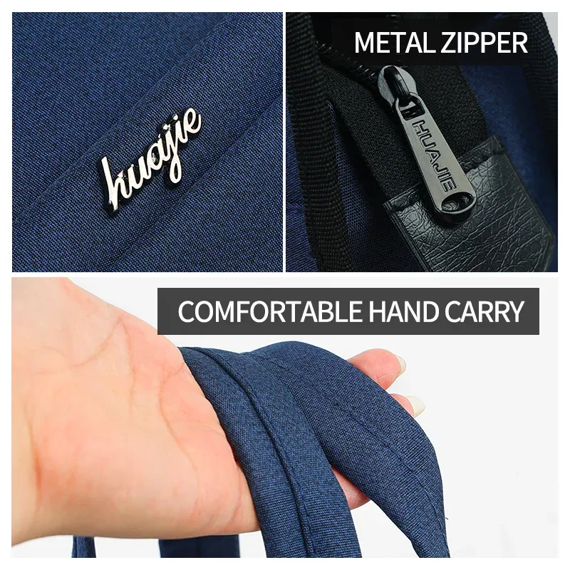 sac à main d'affaires huajie grande capacité, résistant à l'usure, sac pour ordinateur portable, sac de rangement de documents de bureau, sac de voyage portable pour hommes