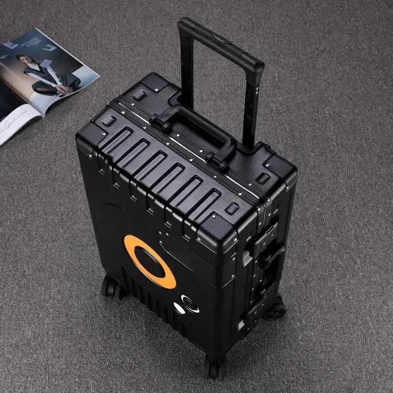 valise à cadre en aluminium, serrure à combinaison super silencieuse, bagages roulants, mode, nouveau boîtier de chariot 20/22/24/28 pouces