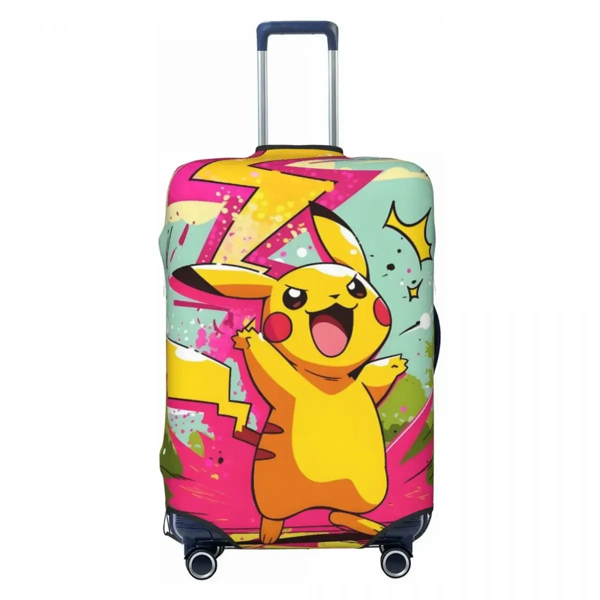 housse de valise de voyage p-pikachizer en matériau élastique, convient aux bagages de 18 à 32 pouces, durable, anti-rayures, anti-poussière, lavable