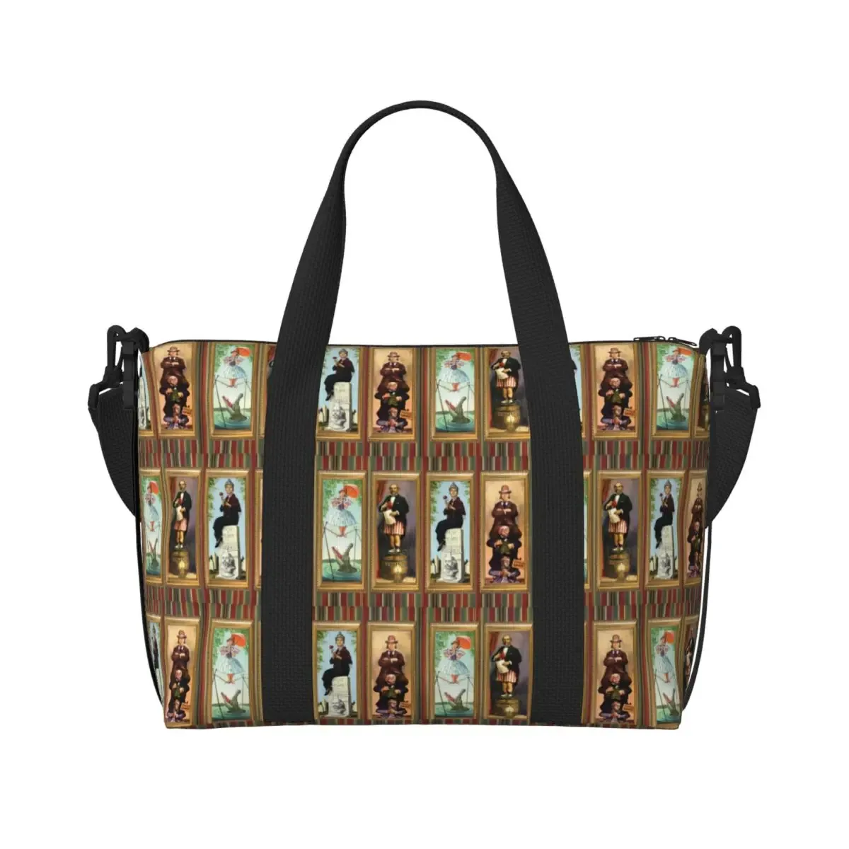 sac fourre-tout personnalisé avec logo de manoir hanté pour femme, sacs de voyage de grande capacité, sacs d'épicerie, halloween grimace mesurosts, salle de sport, plage