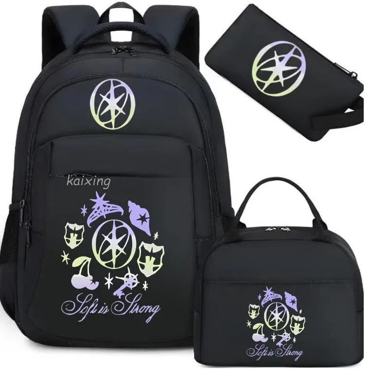 hot katseye drôle impression sacs à dos avec sacs à déjeuner multi-poches camouflage adolescents voyage sac à dos pour ordinateur portable femmes sac d'école mochila