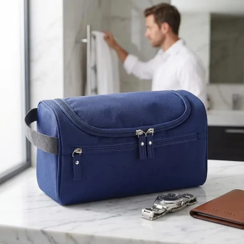 Sac de rangement de toilette multifonctionnel pour voyage, sac de toilette portable pour homme avec crochet, grande capacité, organiseur pour voyage