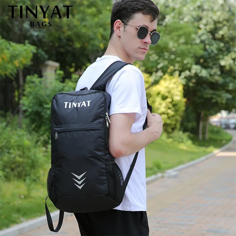 tinyat-sac à dos de sport léger 21l pour hommes, sac de sport pliable de grande capacité, sac à dos masculin polyvalent pour les voyages et l'extérieur