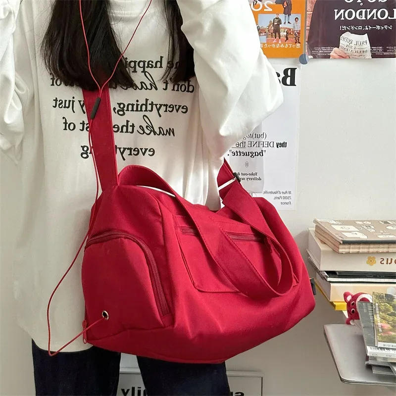 grands sacs fourre-tout de voyage à bandoulière pour femmes, sacoche à bandoulière en toile, sacoches de sport et de yoga, sac à main à la mode, 2024