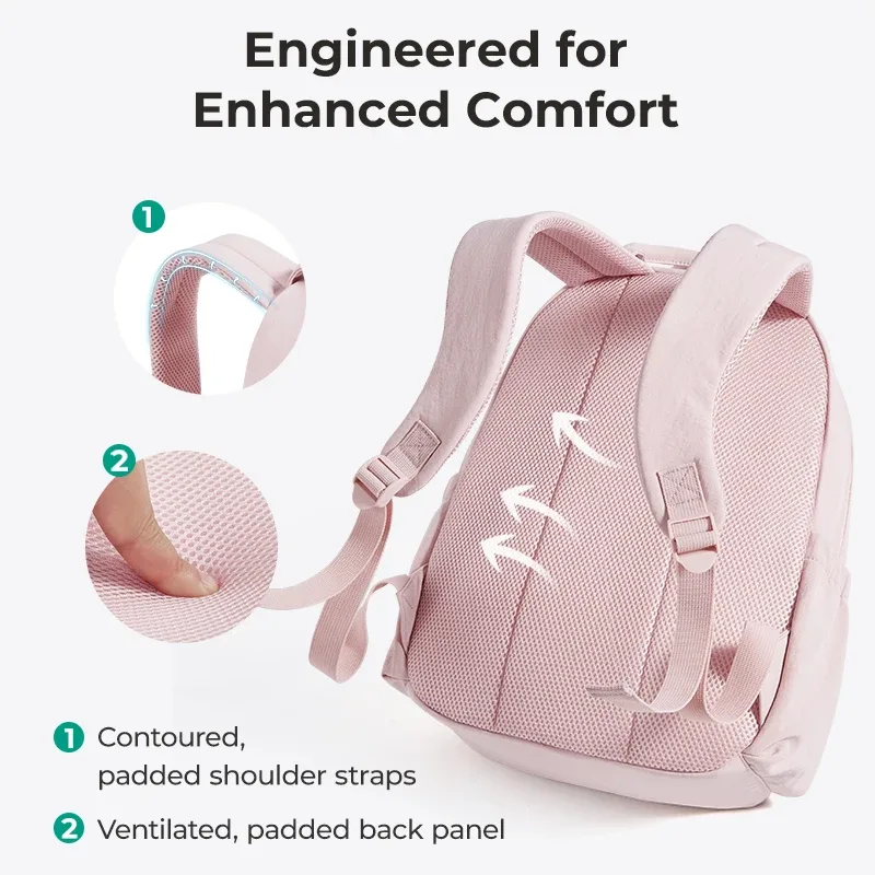 sac à dos bagsmart pour femmes, grande capacité, sac de voyage pour ordinateur portable, sac de transport extérieur, sac à dos léger pour l'école pour filles
