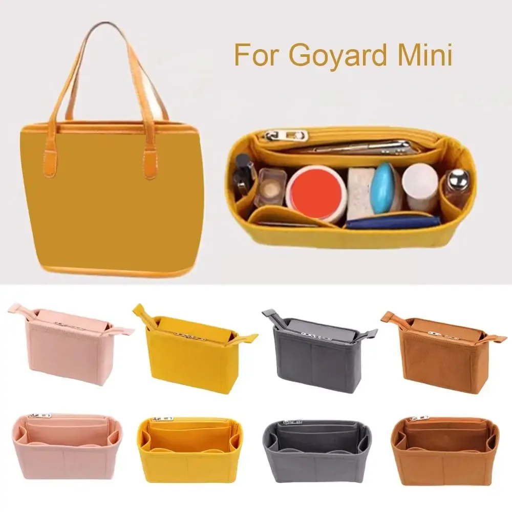 multi-couleur nouvelle feutre insérer doublure maquillage organisateur pochette sac à main sac fourre-tout sac interne sac de rangement cosmétique organisateur