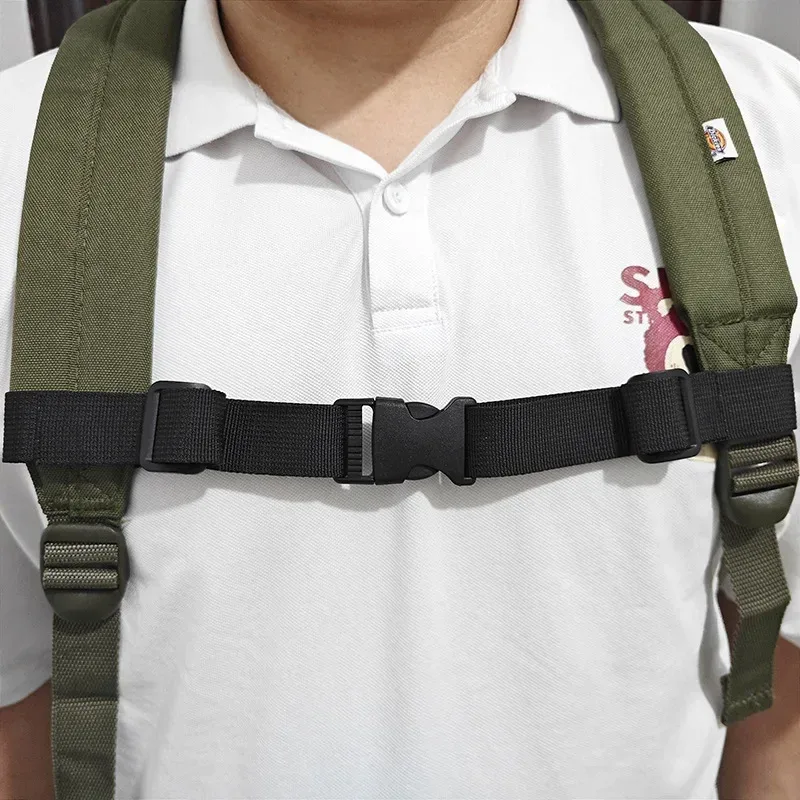 sangle de harnais de poitrine pour sac à dos tactique en nylon, sangle réglable à double dégagement, sangle de camping en plein air, sangle de sac d'ternum