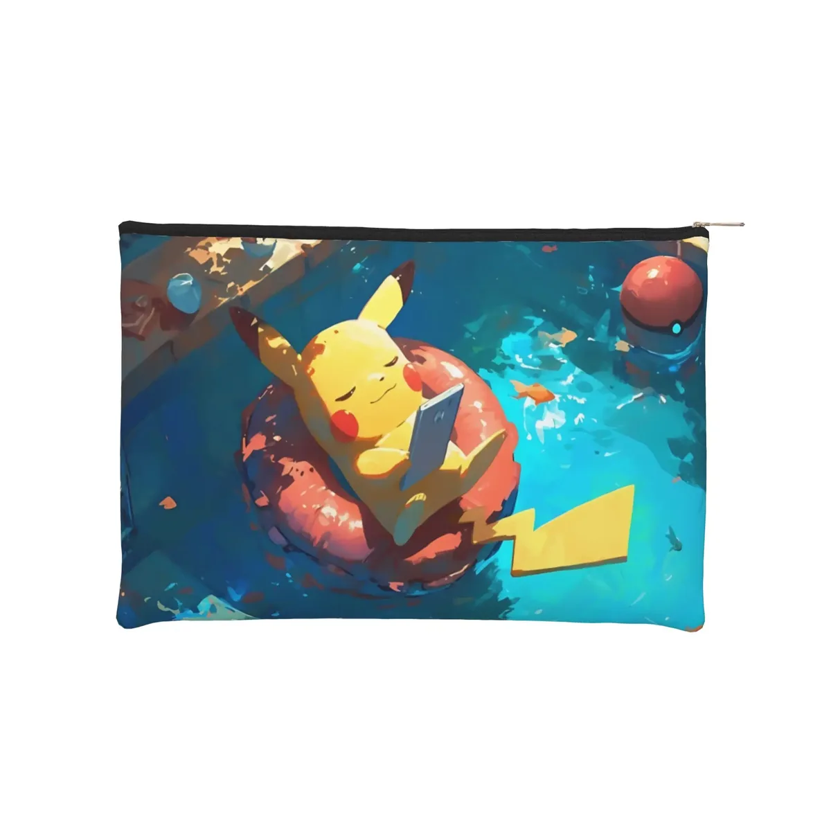 sac pliable mignon sur le thème pokémon, sac de maquillage, trousse de toilette avec fermeture éclair, pochette cosmétique de voyage