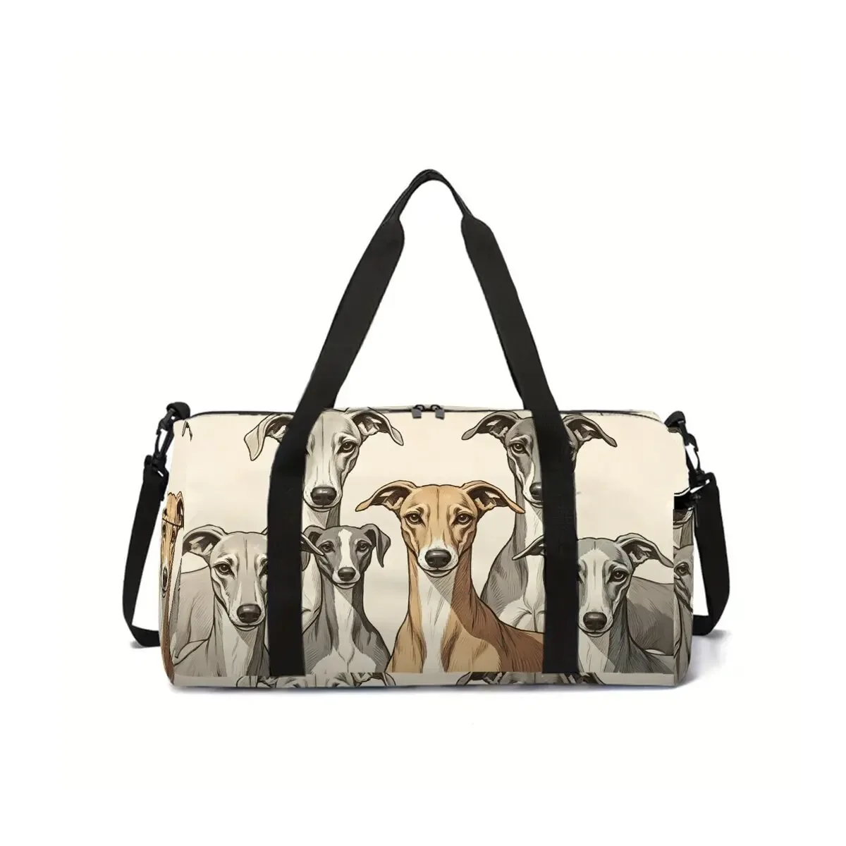 sac de voyage scolaire à motif de chat mignon et de teckel, sac à bagages de grande capacité, dessin animé plat 2d, meilleur cadeau pour garçons et filles, style tendance