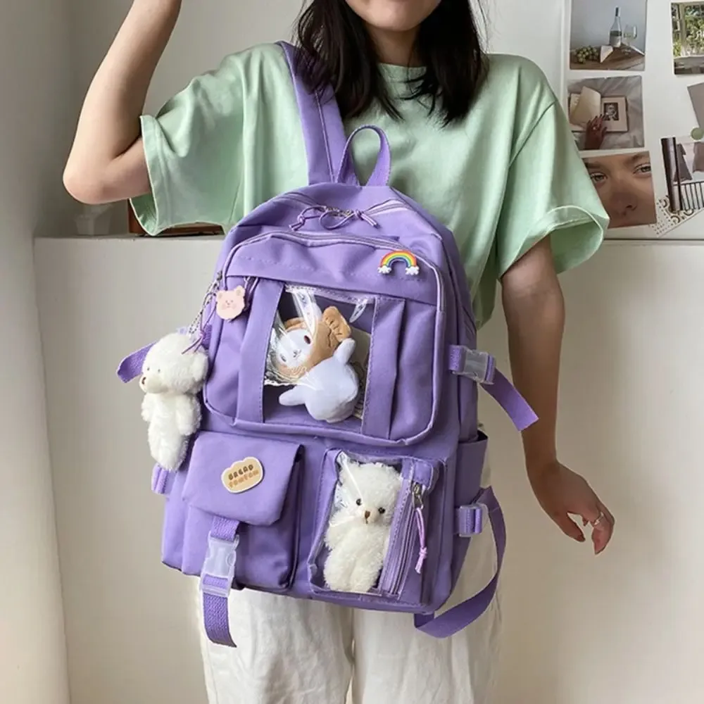 sac à dos scolaire imperméable de haute qualité en nylon, grande capacité, pour étudiants