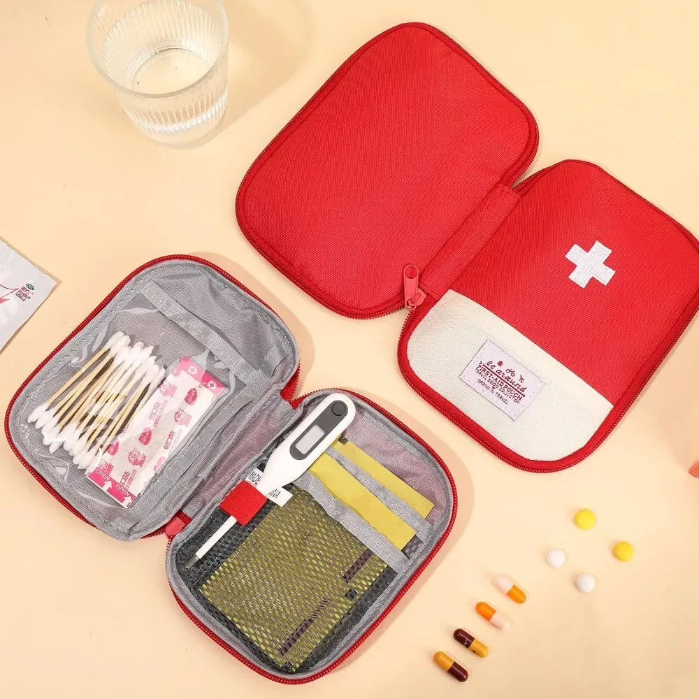 ensemble de 3 trousses de premiers secours imperméables en oxford, pochette à médicaments vide portable pour le camping, la randonnée, les voyages, la survie à domicile