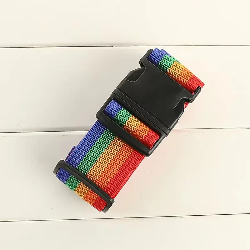 sangles de bagage droites pour valise, ceinture de bagage en polyester avec boucle de déverrouillage réglable, accessoire de voyage