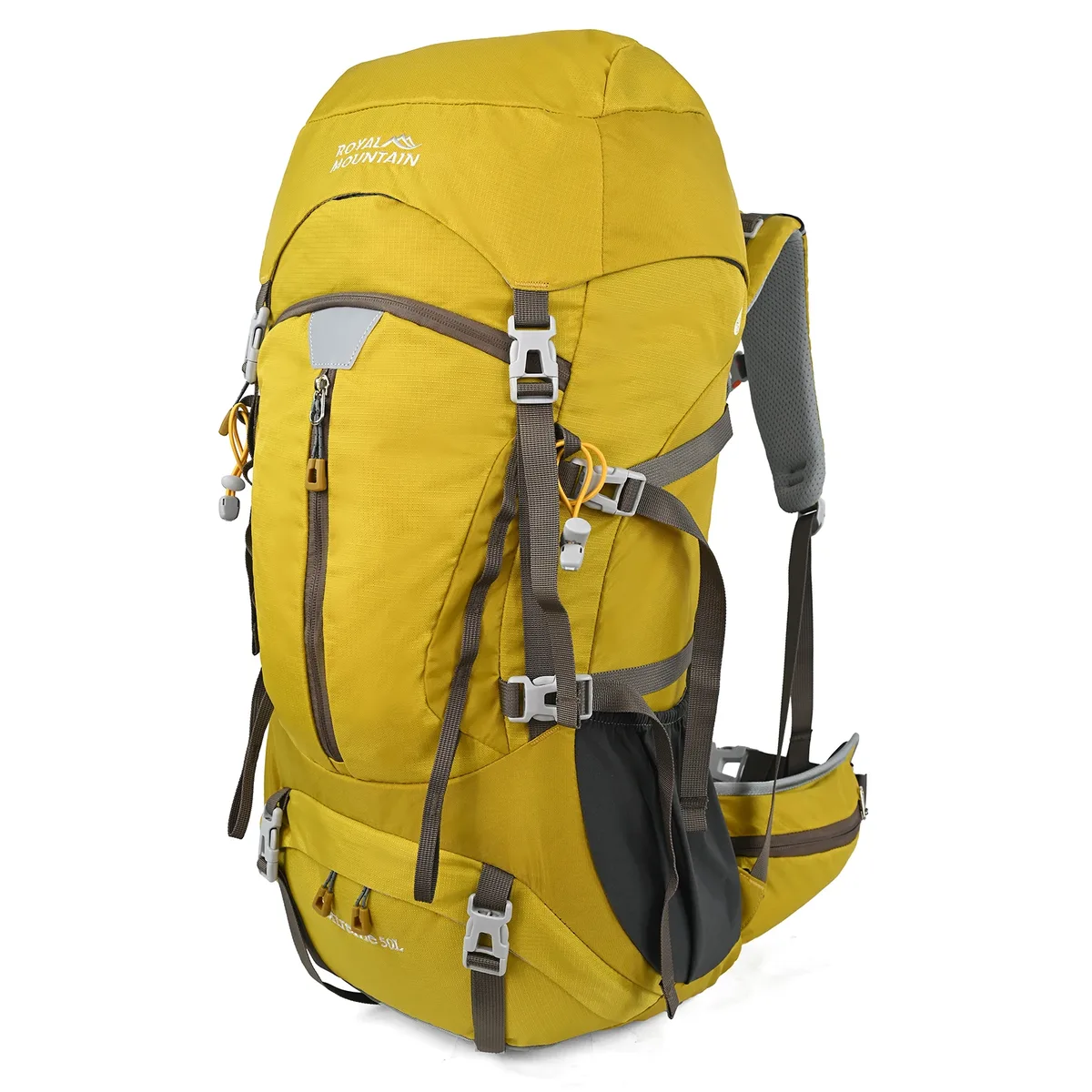 sac à dos d'escalade extérieur 50l, grande capacité, pour camping et voyage, multifonctionnel, en tissu résistant à l'eau avec housse de pluie