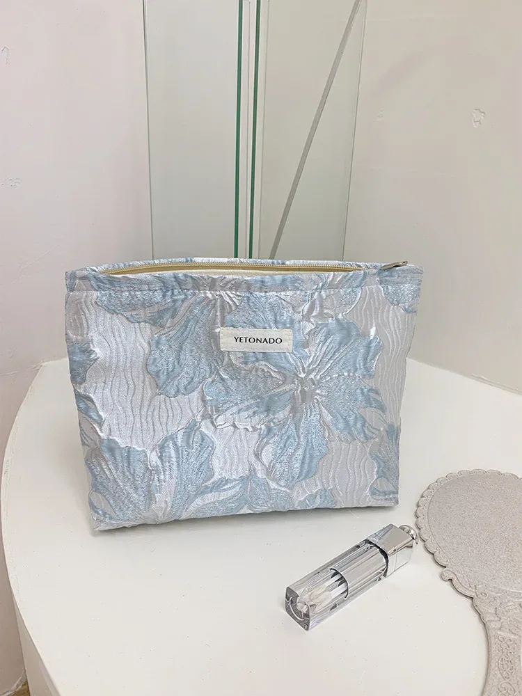 l/m/s relief jacquard sacs de maquillage femmes sac cosmétique femme pochette trousse de toilette pochette de maquillage voyage organisateur cosmétique