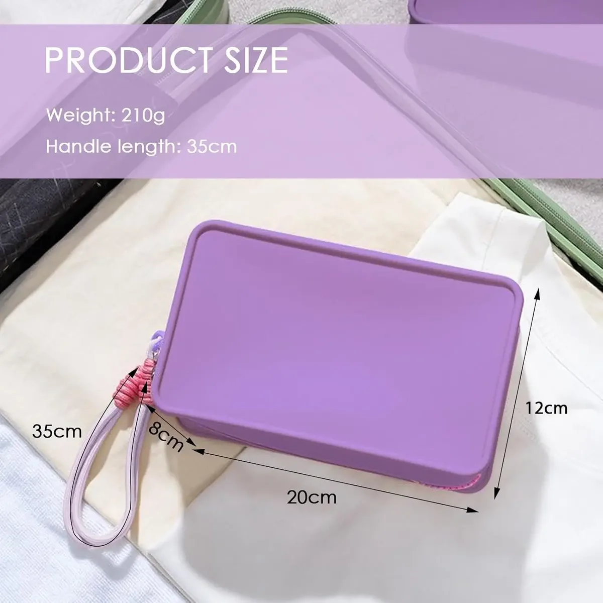 trousse de maquillage de voyage en silicone, pochette de maquillage de grande capacité, sac de rangement de maquillage de voyage, trousse de toilette étanche, cosmétique portable