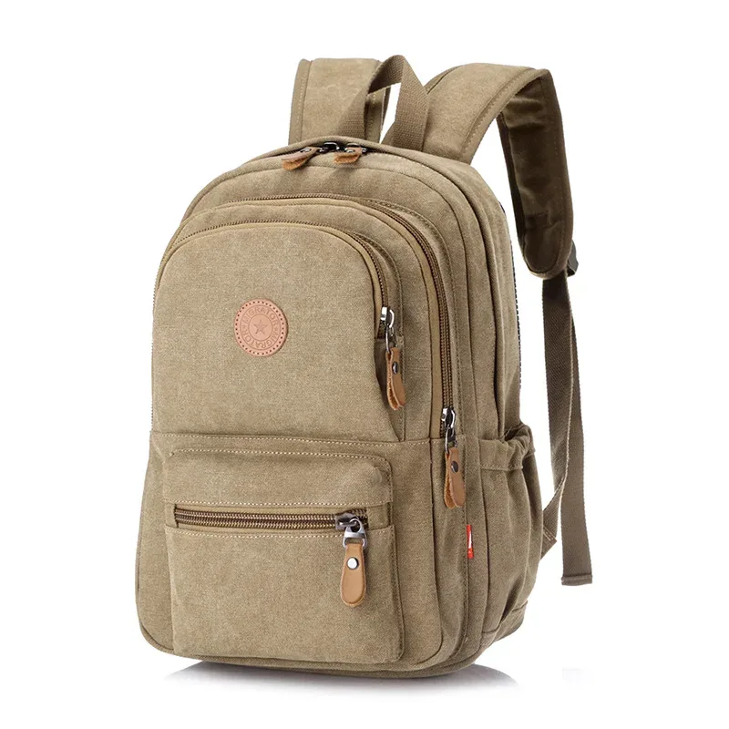 version coréenne sac à dos à la mode sac à dos en toile décontracté unisexe voyage ordinateur sac d'école grande capacité rétro étudiant sac à dos