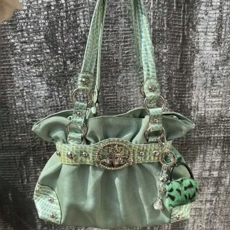 Millennium y2k Hot Girl 2000s Nouveau vintage couleur vive en détresse gothique punk sous les bras sac grande capacité sac fourre-tout sac à bandoulière