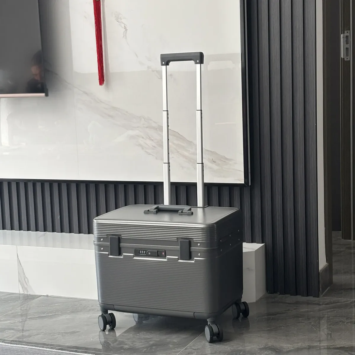 valise à roulettes horizontale à rabat avec cadre en aluminium, 21/23/25 pouces, pour photographie, boîte à outils, miroir mat, valise de voyage