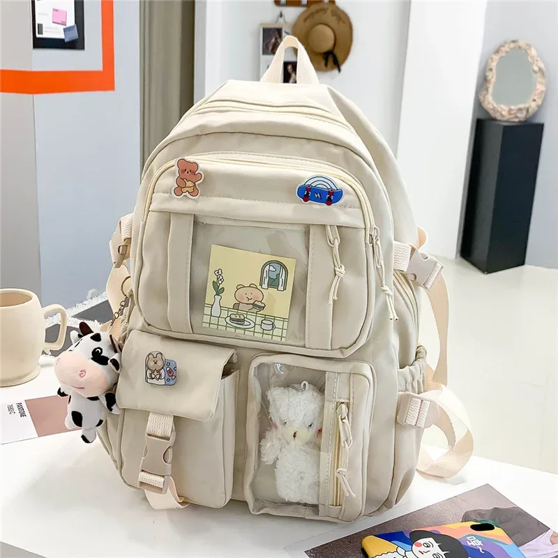sac à dos pour filles, sacs d'école mignons pour étudiants et adolescents, poches pour femmes, sac à dos pour ordinateur portable