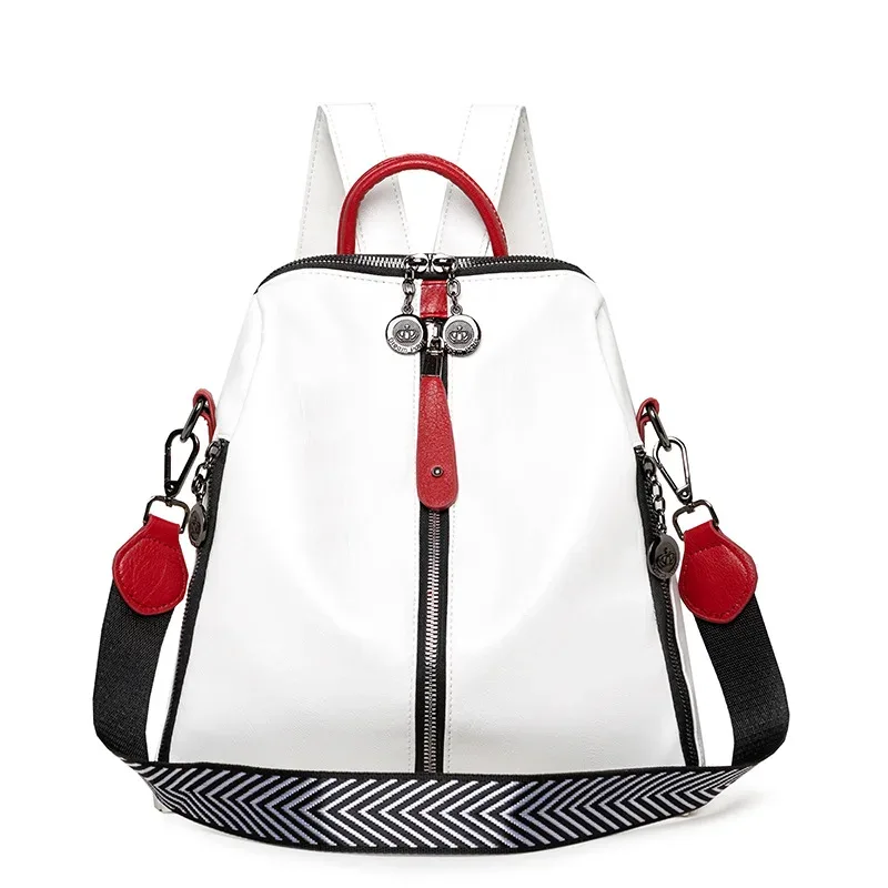 sac à dos en cuir pu souple pour femmes, sac à bandoulière de voyage, sac à dos de grande capacité pour filles