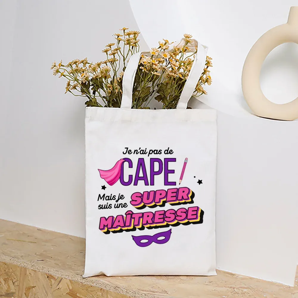 merci maîtresse femmes sacs à main mode toile sac à bandoulière grande capacité sacs fin de l'école année cadeau entreprise