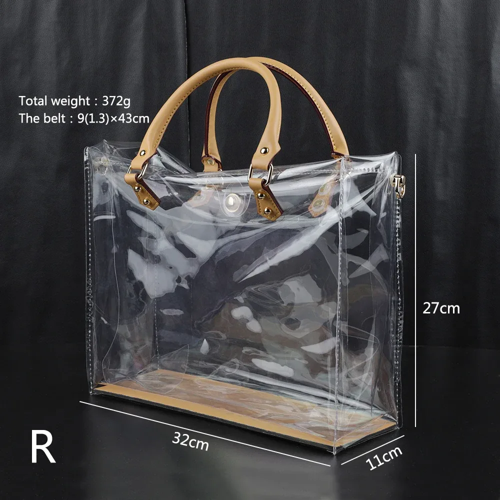 kit d'accessoires pour la fabrication de sacs à main en cuir pour femmes, accessoires diy faits à la main en tpu pour sacs fourre-tout transparents de grande capacité