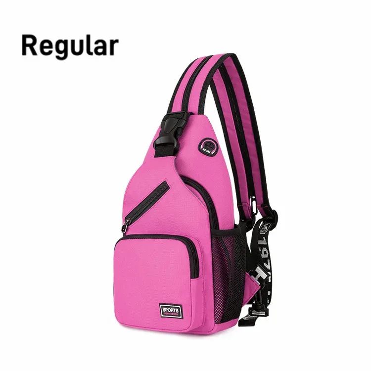 sacs de poitrine pour femmes, sac à dos réglable et sac à bandoulière simple avec trou pour écouteurs, petit sac messager de sport de voyage oxford pour filles