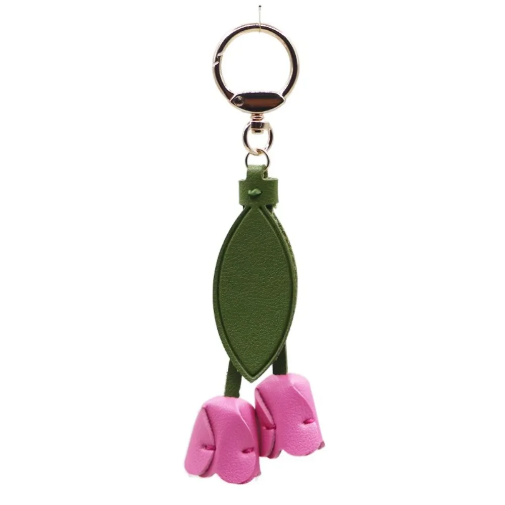 pendentif de sac tulipe douce, style coréen dopamine, décoration de sac à dos fraîche, accessoires assortis au sac, breloques de sac, cordon floral pour femme