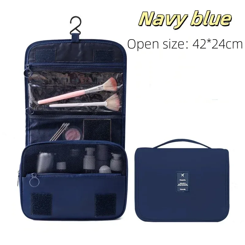 trousse de toilette de voyage imperméable de haute qualité pour femmes, organisateur de maquillage avec crochet de salle de bain, pochette de lavage et sac de rangement pour maquillage