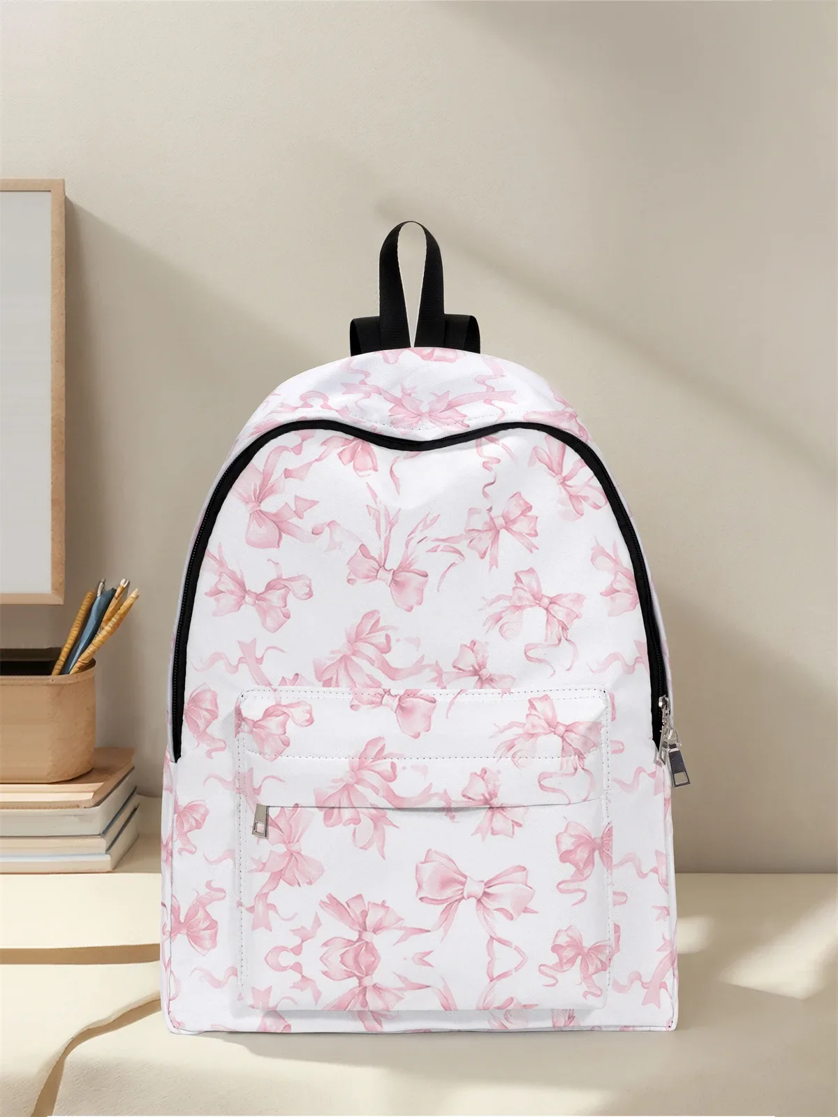 sac à dos à motif de nœud, nouveau modèle 2025, sac à dos de voyage décontracté, léger et simple.