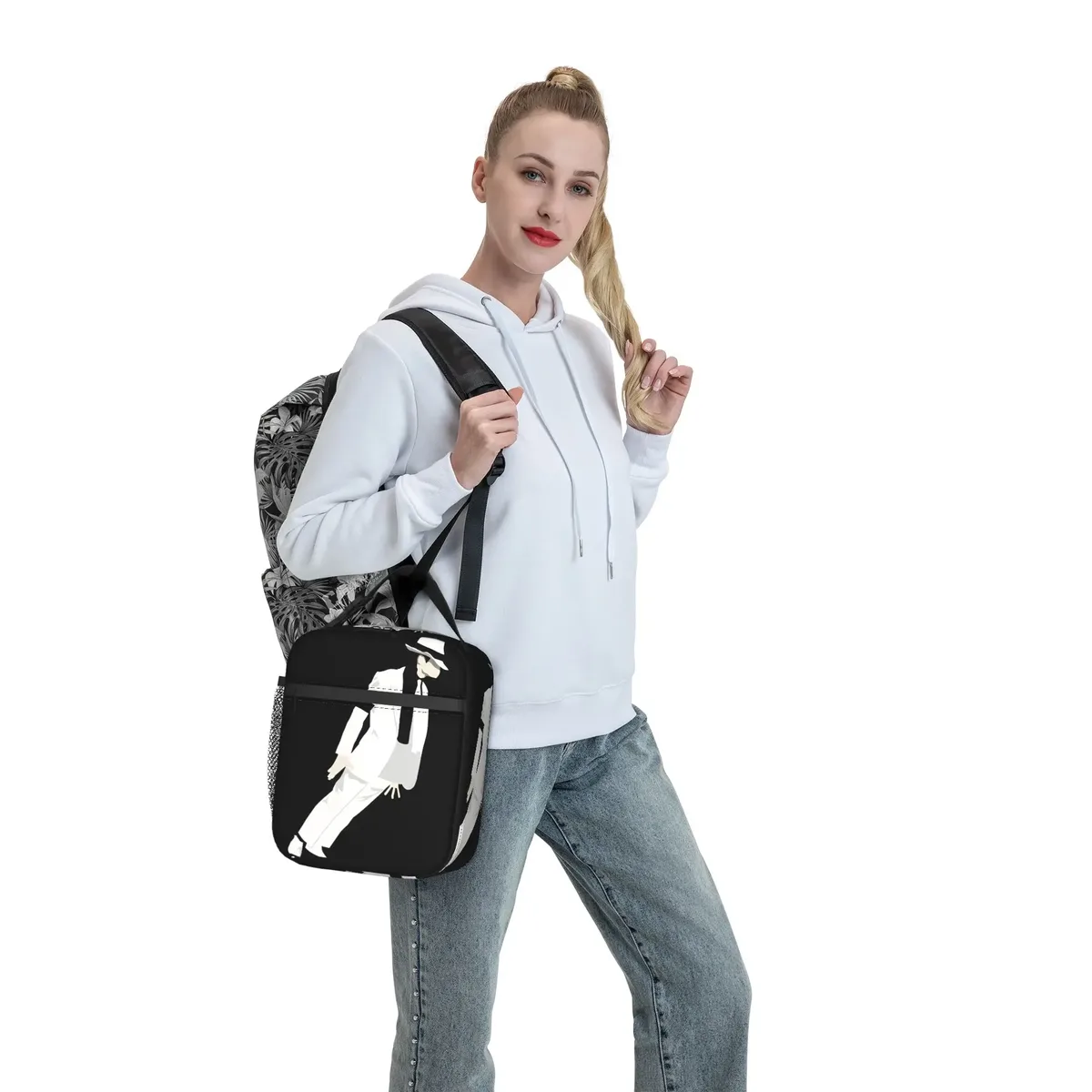 mj king of pop smooth criminal sac isotherme pour le déjeuner, sac isotherme, boîte à lunch, sac fourre-tout pour hommes et femmes, plage, extérieur