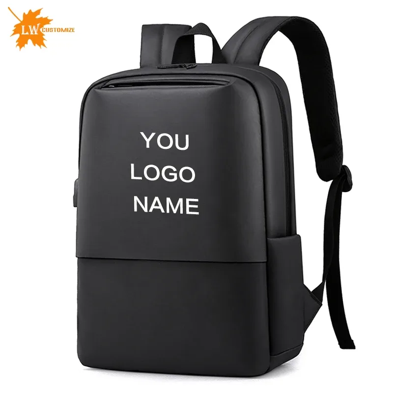 sac à dos de voyage étanche personnalisé pour hommes, sac à dos pour ordinateur, cadeau d'entreprise, impression de logo, motif de nom, mode de travail
