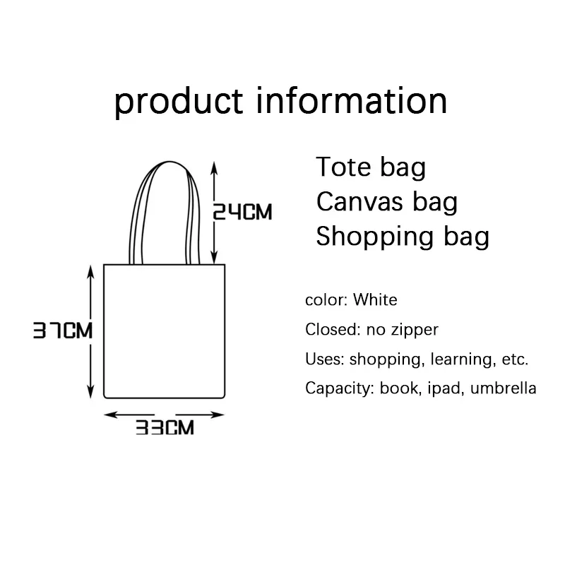 Sac fourre-tout en toile à impression différente pour femmes, sacs à main personnalisés avec logo imprimé, grand sac de shopping initié, livraison directe