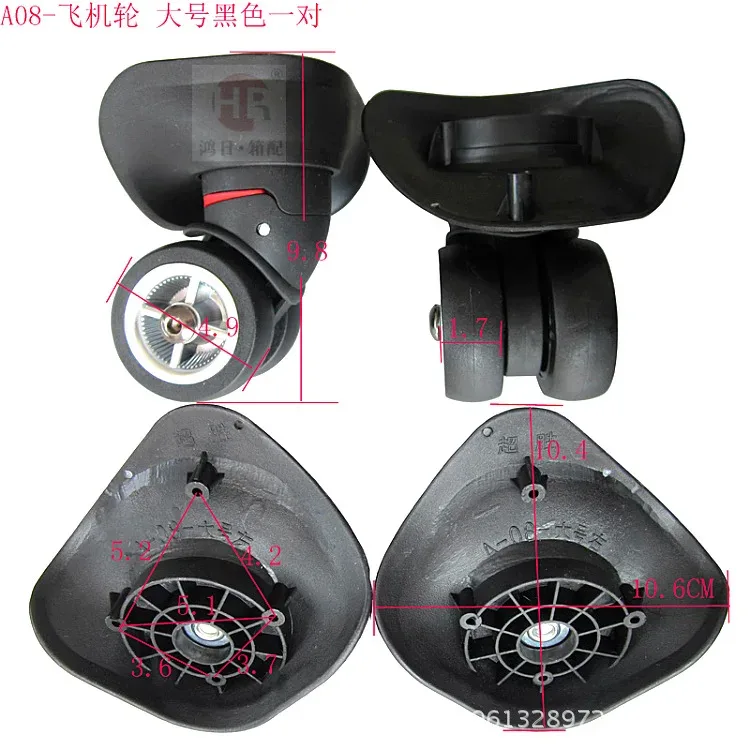 a01 a08 a-08 roues d'avion silencieuses boîtier de chariot bagages roue universelle valise réparation accessoires roues de remplacement roulette