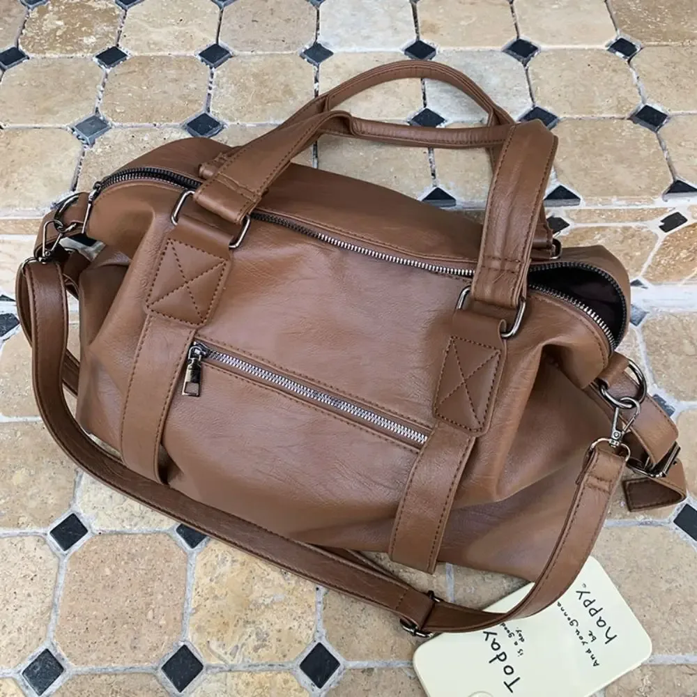 sac de voyage minimaliste imperméable, sac de sport décontracté en nylon grande capacité, sac à bandoulière simple pour les trajets quotidiens