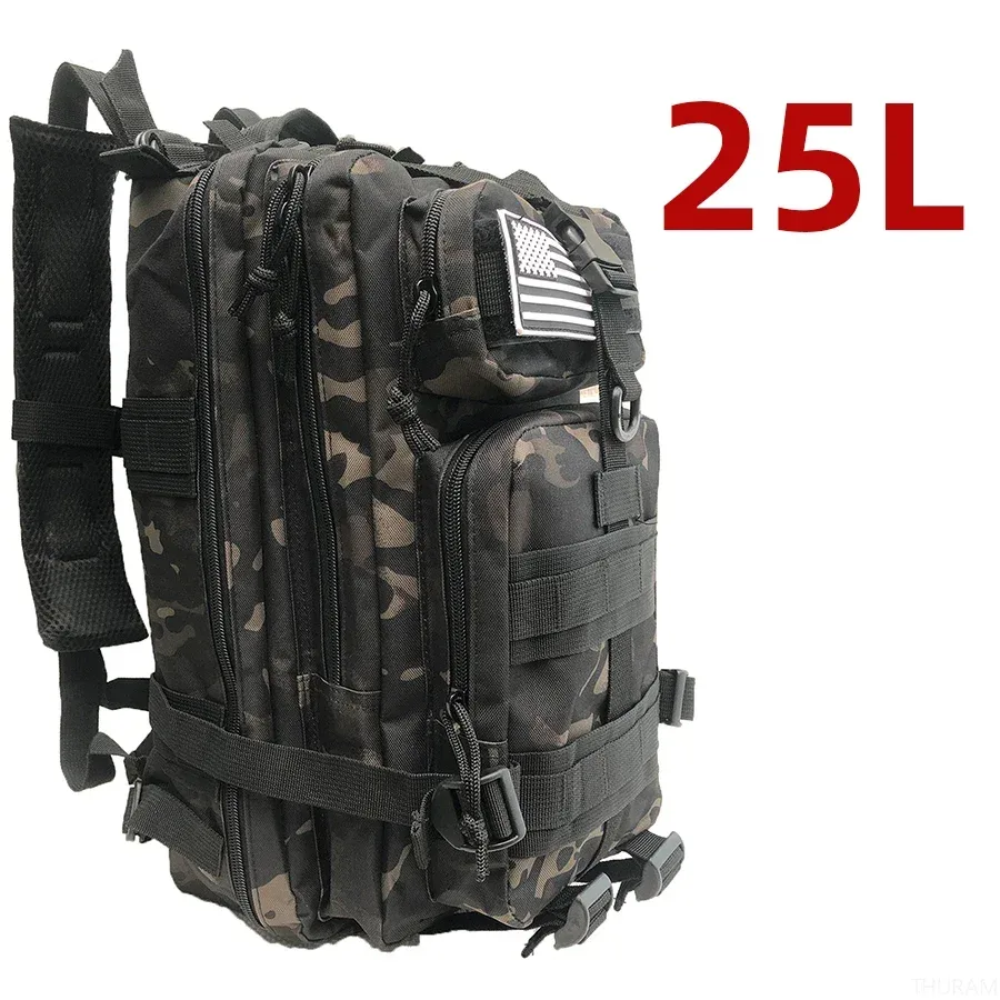 25l/50l robuste en nylon imperméable à l'eau tactique sport trekking pêche chasse camping randonnée sac à dos sacs à dos en plein air