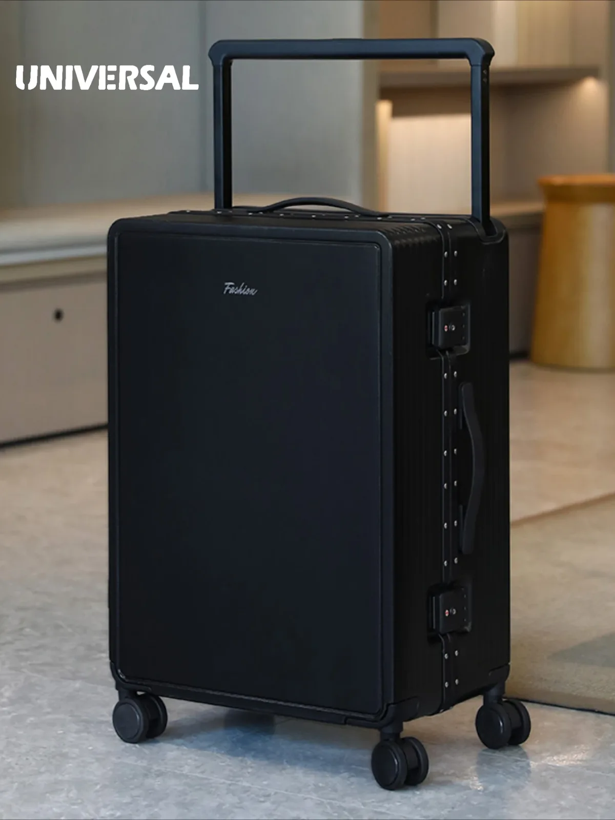 nouvelle valise de voyage haut de gamme 2026 à poignée télescopique large, avec cadre en aluminium, robuste et grande capacité, pour le transport en cabine