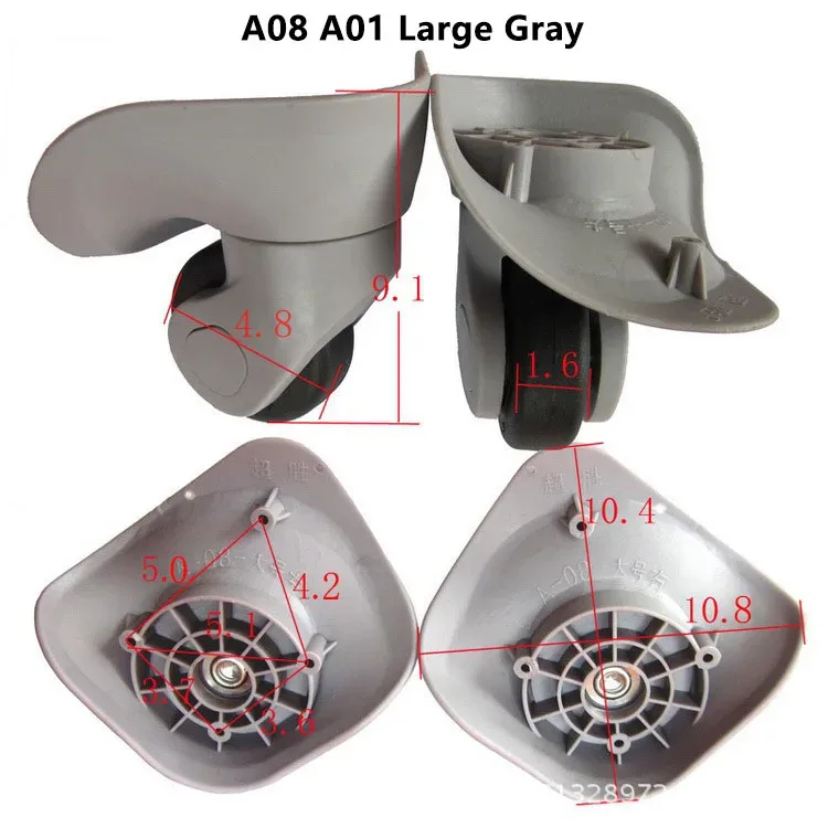 a01 a08 a-08 roues d'avion silencieuses boîtier de chariot bagages roue universelle valise réparation accessoires roues de remplacement roulette