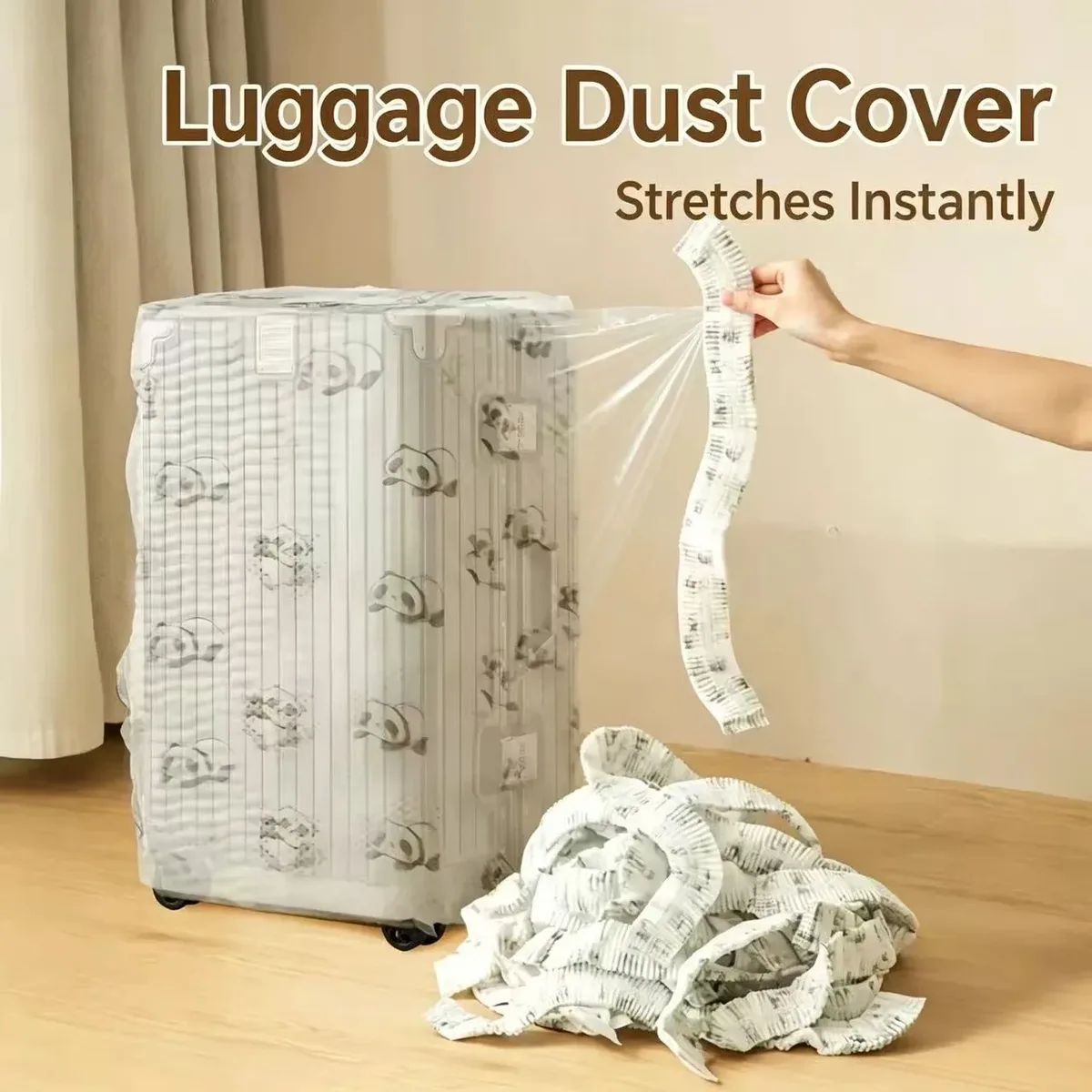 housse de protection jetable extensible pour bagages, housse de protection élastique pour valise, protection anti-poussière à usage unique pour bagages à roulettes de voyage