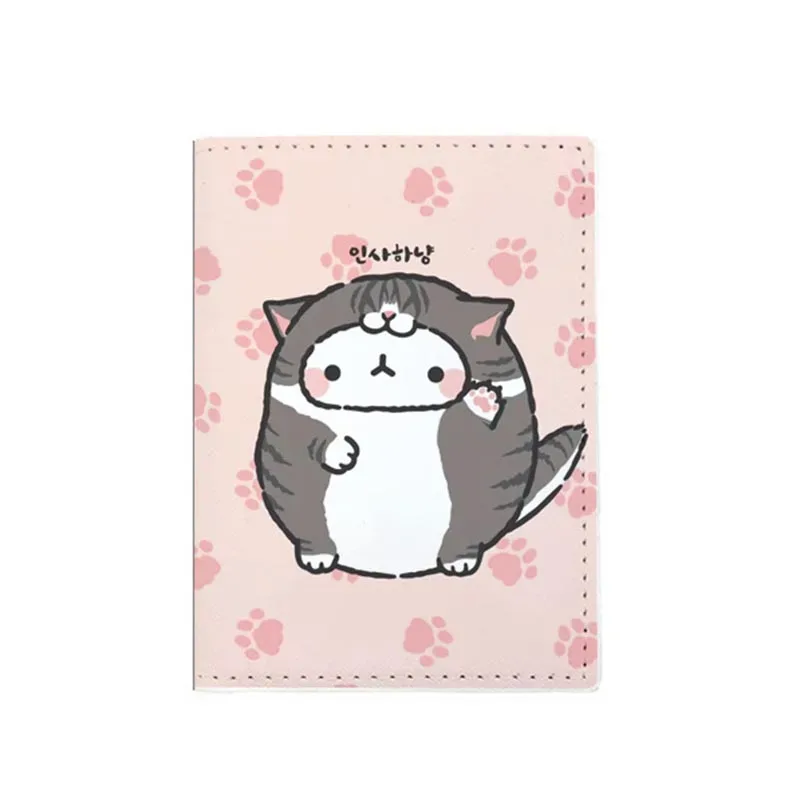 nouveau porte-passeport de dessin animé chat doux, en cuir pu de super qualité pour femmes et hommes, housse de passeport, porte-cartes d'identité