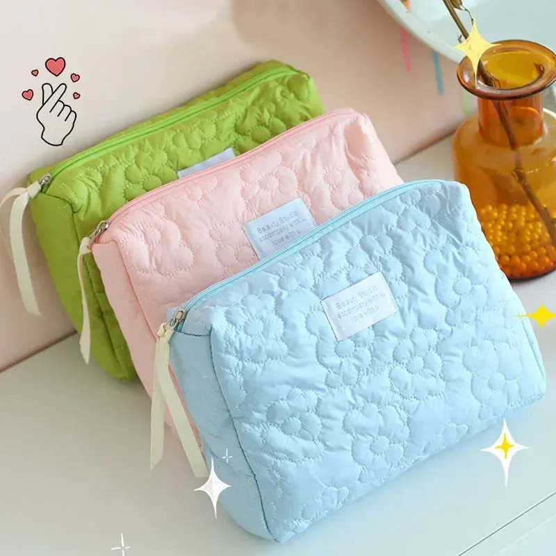 trousse de maquillage à motif floral pour femme, trousse à cosmétiques, trousse de toilette, trousse à fermeture éclair, trousse de voyage pour poudres lavantes, trousse de maquillage pour femme