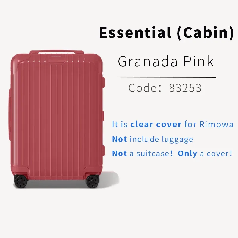 housse de protection transparente pour bagages, applicable pour rimowa essential, 21 26 30 pouces, housse de valise rimowa salsa