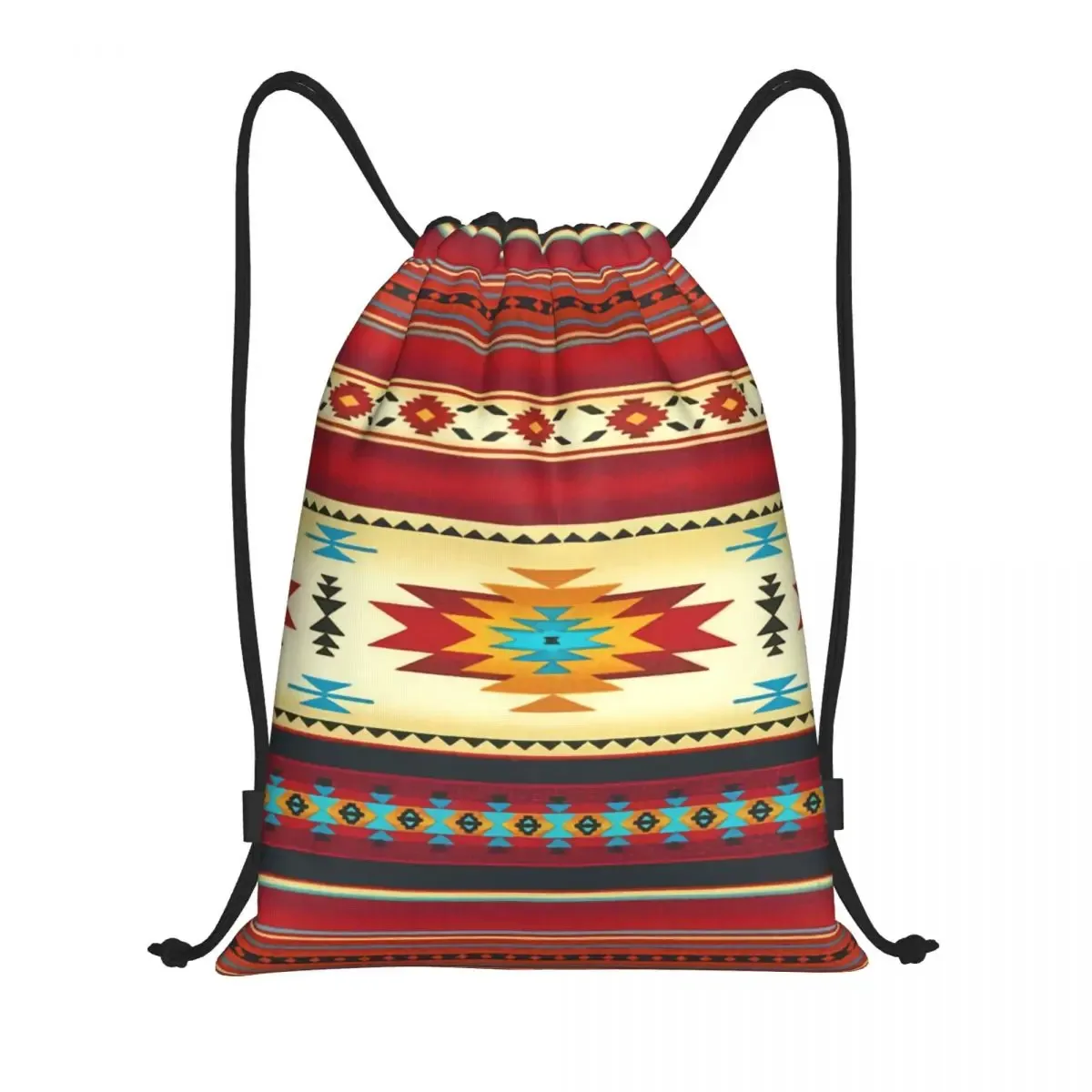sac à dos navajo native american tribal pattern proximity wstring pour hommes et femmes, sac de sport pliable, sac de sport, sac d'entraînement