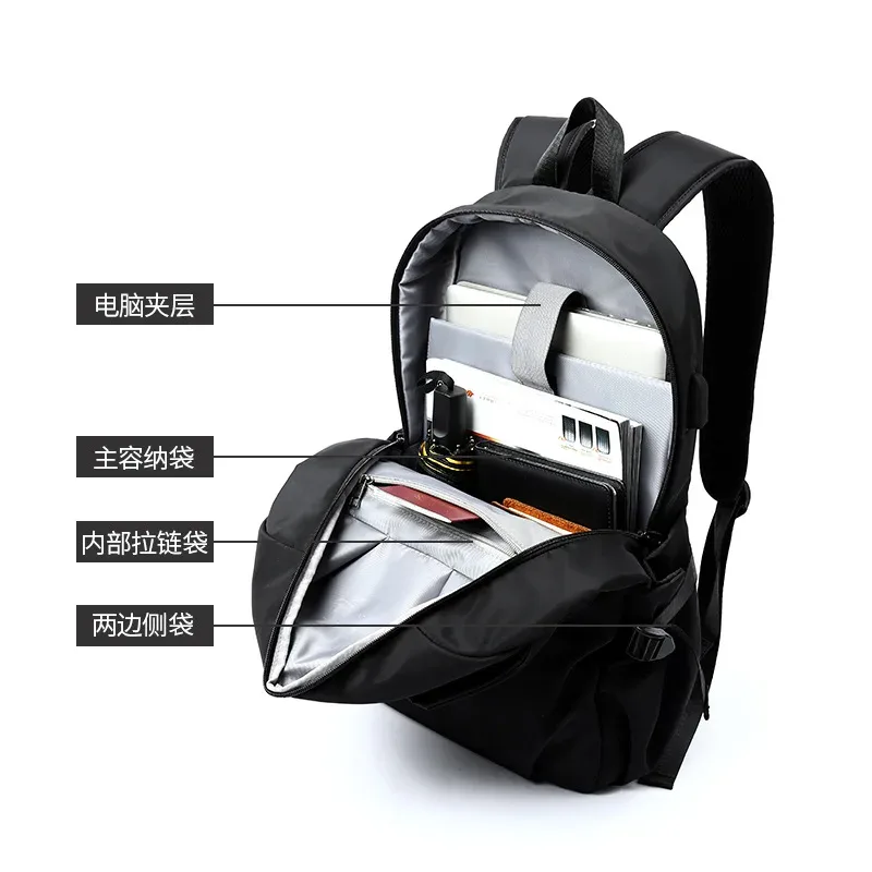 nouveau sac à dos décontracté hommes ordinateurs portables d'entreprise sacs à dos pour hommes léger grande capacité voyage sac à dos mode étudiant cartable