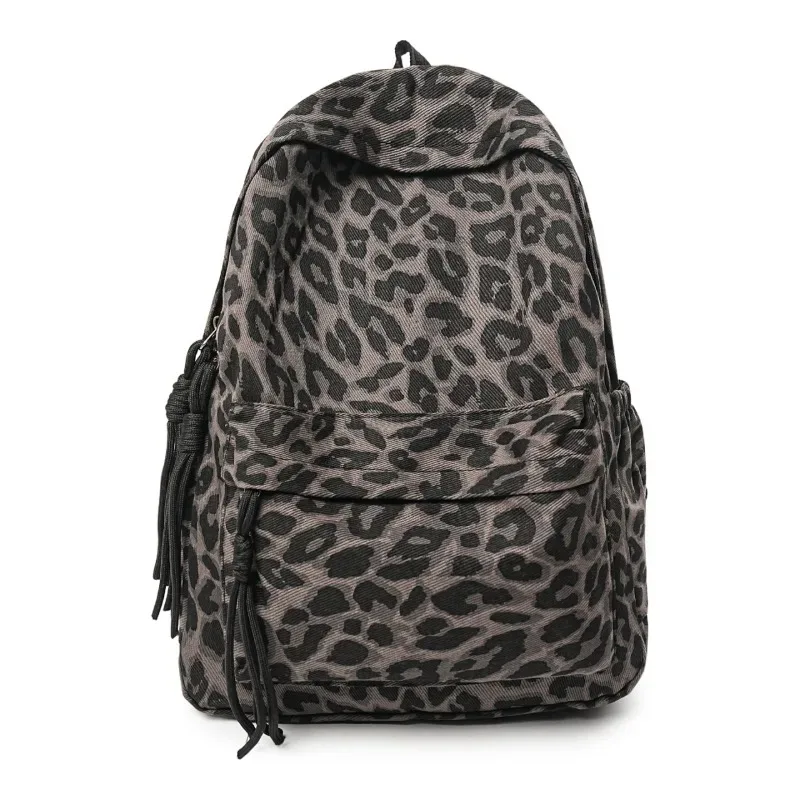 nouveau sac à dos tendance à imprimé léopard pour femmes, sac à dos de voyage décontracté polyvalent, sac à dos style spicy girl, tendance instagram