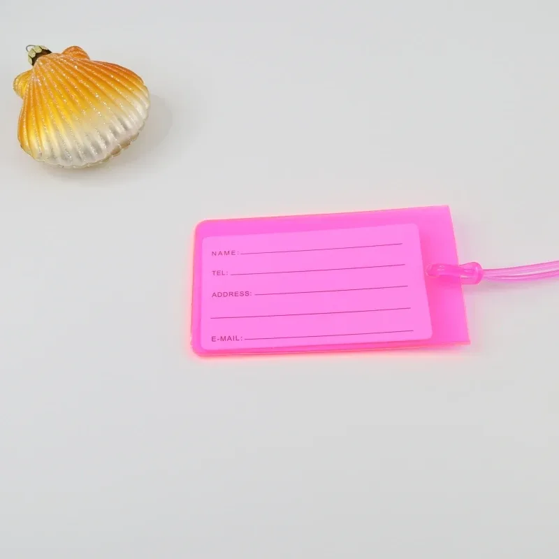 étiquette de bagage de voyage en pvc souple, 10 pièces, couleur avion, silicone, vente en gros, accessoires d'étiquette de valise, nom de sac, manchon de carte d'étiquette d'air
