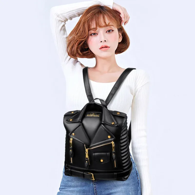 anti-vol fermeture éclair femmes sac à dos 2026 moto épaule jecket sac voyage grand sac à dos mode dames sac à dos sacs d'école