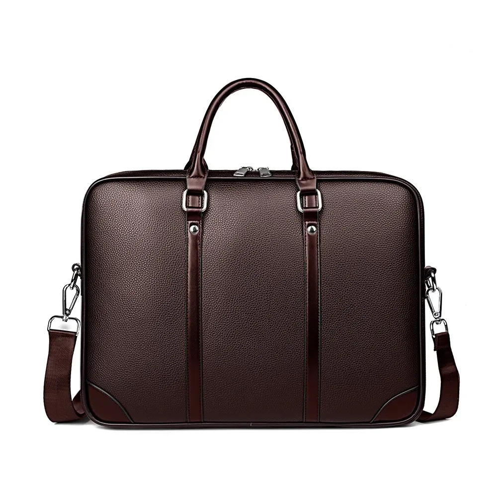 nouvelle sacoche de luxe en cuir pu pour hommes, sac messager d'affaires, sac à main pour ordinateur portable, sac à bandoulière de designer pour homme