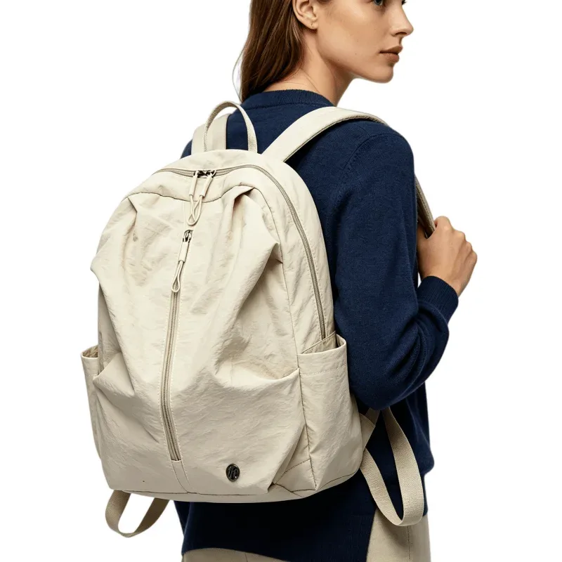 sac à dos en nylon pour femmes, grande capacité, léger, imperméable, sac à dos décontracté de style coréen pour les voyages, l'école, la randonnée, les sports de plein air