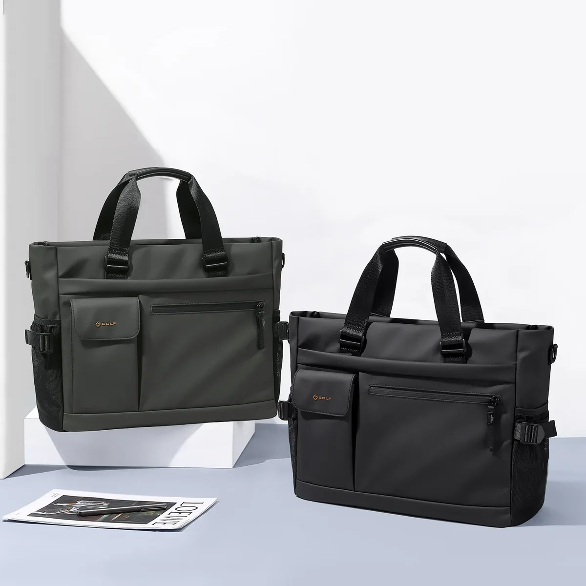 sacoche homme grande capacité qualité professionnelle 15,6" pour ordinateur portable, sac de voyage d'affaires, sac de bureau multifonctionnel décontracté